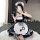 Adorable maid costume featuring a kawaii cat design, perfect for lolita cosplay with a charming petticoat and accessories.