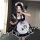 Adorable maid costume featuring a kawaii cat design, perfect for lolita cosplay with a charming petticoat and accessories.