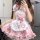 Adorable maid costume featuring a kawaii cat design, perfect for lolita fashion and anime cosplay with a charming petticoat a...