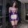 Adorable maid-themed sheer net lingerie set featuring a peekaboo design, perfect for seductive allure.