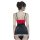 Sexy maid-themed lingerie set featuring a red top with black straps and a black thong skirt adorned with a bow tie, perfect f...
