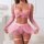 Adorable sheer lace babydoll set featuring chain details and thigh highs, perfect for sexy lingerie wear.