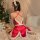 Sexy red santa-themed lingerie set with bunny ears, perfect for christmas and new year cosplay. irregular design adds festive...
