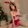 Sexy ai ruru lingerie set featuring bunny ears and festive bow details, perfect for christmas and new year cosplay with an ir...