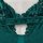 Close-up of green lace bodysuit back clasp and straps from amazons temptation lingerie set for women.