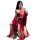 A woman poses in an ancient chinese palace-style lingerie set featuring a seductive hanfu bodice and sheer flying skirt adorn...