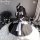 Anime cat girl lingerie set - cute maid costume with lolita style, featuring a black and white dress with lace details and bo...