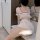 Anime lolita lingerie set - sheer floral princess dress with bow & butterfly details, soft japanese style erotic outfit