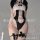 Anime maid costume set: sexy cosplay lingerie bodysuit with adjustable straps and soft fabric for role play.