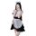 Anime maid costume for women featuring a transparent loli lolita outfit with sheer lace and ribbon details, perfect for cospl...