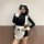 Anime maid cosplay uniform featuring a cute lolita style one-piece outfit with ruffled details and a bow, perfect for sexy sl...