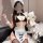 Anime maid costume featuring pvc pu leather design, open crotch style, and busty top for cosplay or role play. includes chef ...
