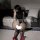 Sexy anime maid cosplay outfit featuring latex-style bondage role play costume set for women.