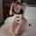 Anime-inspired sexy sleepwear set featuring lace and bows, open-crotch design for women.