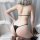 New backless vintage qipao lingerie set - high-elastic bodysuit for nightclub & party wear, featuring elegant design and high...