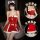 Sexy red velvet christmas costume lingerie with bunny ears, perfect for new year parties and role play.