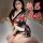 Seductive kimono-inspired womens lingerie set featuring floral patterns, perfect for intimate wear with a touch of elegance a...