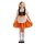 A young girl wears a charming bavarian dirndl dress, perfect for oktoberfest celebrations. the outfit features an orange skir...