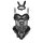Bird moon bunny costume - sheer open-crotch bodysuit with lace details and rabbit ears for role play and festive occasions.