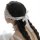 Elegant white lace eye mask with black accents, perfect for adults seeking a sensual sleep accessory or roleplay accessory.