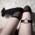 Black sheer stockings featuring ultra-thin design, thigh-high coverage, anti-slip band, and heart-shaped leg cuffs.