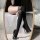 Black over-the-knee sheer stockings featuring ultra-thin design, thigh-high coverage, anti-slip band, and heart-shaped leg cu...