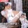 Blue grid maid costume - seductive lingerie set with open-crotch design for role play & bedroom fun