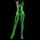 Fluorescent neon bodysuit with mesh design, perfect for nightclub wear and sensual party style.