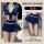Blue sailor uniform with bow design, perfect for nightclub and roleplay outfits.