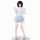 A stylish figure wearing a blue sweet-play lingerie skirt, featuring flirty cupcake mini dress design with high-waist slimmin...