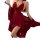 Woman wearing red butterfly lace sleep dress with bow detail and sheer back, holding a cup, romantic spring lingerie set.