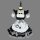 New cat girl maid costume - plus size japanese kawaii cosplay outfit, classic black & white maid dress with paw prints and ru...