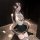 Chao mu lace jk style lingerie set with sheer cup corset, butterfly bow, and maid-inspired skirt.