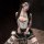 Chao mu lace jk lingerie set with sheer cup corset, butterfly bow, and maid-inspired skirt for a seductive look.