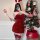 Sexy red sequined dress with devil horns and trident, perfect for christmas and valentines day costumes. ideal for date night...