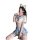 Model wearing chao mu pure sailor-style lingerie set with flirty pleated skirt and jk-inspired sensual design.