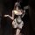 Chao mu sensual lingerie set - sheer polka dot maid outfit with bow & backless design, japanese sweet style.