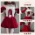 Sexy christmas bunny girl costume set - seductive lingerie outfit with bow, holiday party wear