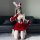 Sexy christmas bunny girl costume set - seductive lingerie outfit with bow, holiday party wear