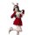 Sexy christmas bunny girl costume set featuring a festive red dress with white accents, bunny ears, and sparkling heels, perf...