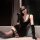 Sexy black lace bodysuit with sparkling rhinestones, backless design, tie-up mini dress set for women.
