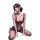 Woman wearing chaomu lace butterfly tie-up lingerie set, a seductive pure-yu style intimate apparel with sheer fabric and int...