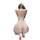 Woman wearing chaomu lace lingerie set with sheer stockings, kneeling view showcasing elegant back design and red-soled heels...