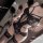 Sexy black cherry blossom lingerie dress featuring backless design, halter neck, and waist cinching for a stylish fit.