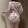 Cherry blossom sensual kimono lingerie set - delicate pink design with embroidered flowers and a bow detail