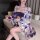 Cherry blossom two-way lingerie set - seductive kimono sleepwear with chest & hip exposure, no-remove maid outfit featuring f...