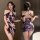 Cherry blossom vintage qipao lingerie set - purple seductive sleepwear & roleplay costume featuring elegant floral patterns a...