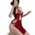 Cherry romance lingerie set featuring a red cheongsam-style costume with high slits, perfect for women seeking elegance and a...