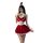 Sexy christmas-themed dress featuring cherries, suspenders, and festive design, perfect for holiday costumes.