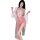 Elegant pink chinese ancient hanfu lingerie set featuring an embroidered bodice and flowing skirt, perfect for seductive slee...